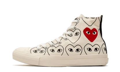 Converse Chuck Taylor All-Star 70s Hi Comme des Garçons Play All-Over Natural