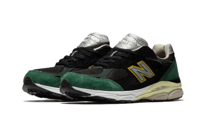 New Balance 990 V3 Black Green Yellow - M990CP3