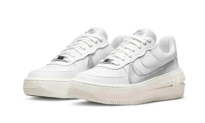 Air Force 1 Piattaforma bassa Summit Bianco Argento metallizzato MTHOR SHOP